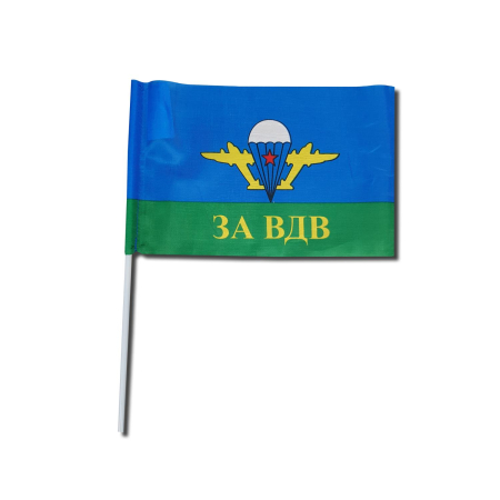 Флаг махательный ВДВ, синий, зеленый 15x23 см - интернет магазин Полигон