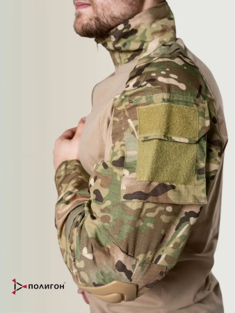 Костюм Тактический: Брюки (наколенники)+Рубашка боевая (налокотники), Цвет Мультикам - интернет магазин Полигон