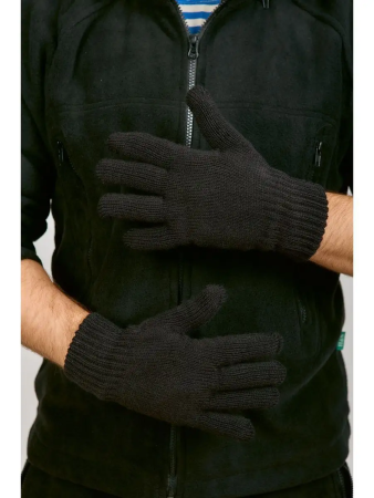 Перчатки 2ой вязки, черный, зима - интернет магазин Полигон