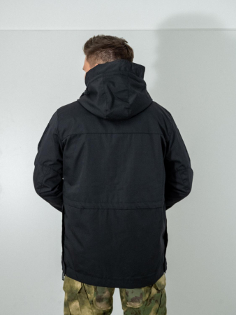Куртка тактическая 3 в 1, цвет черный, ткань рип-стоп, ткань флис - интернет магазин Полигон