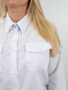 Рубашка РЖД белая (ДЛИН.РУКАВ) женская - интернет магазин Полигон