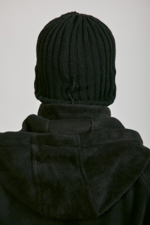 Маска 2 отверстия, черный, пан, шерсть - интернет магазин Полигон