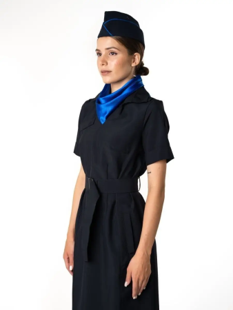 Платье (короткие рукава) Полиция, черный, габардин - интернет магазин Полигон