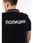 Поло Полиция, короткий рукав, с фальшпогонами, цвет черный, хлопок - интернет магазин Полигон