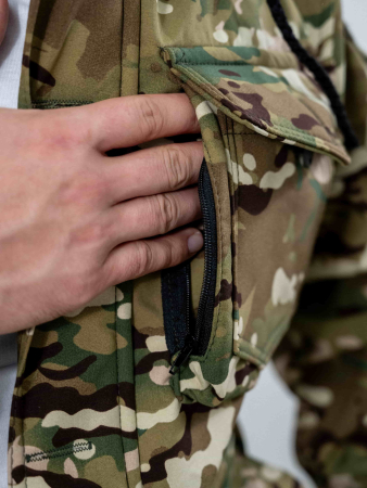 Костюм демисезонный MIOTOIN Т13Х (софтшелл/флис) цвет Мультикам - интернет магазин Полигон