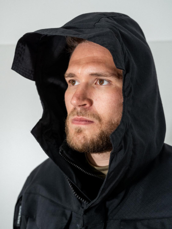 Куртка тактическая 3 в 1, цвет черный, ткань рип-стоп, ткань флис - интернет магазин Полигон