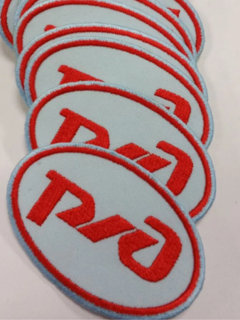 Шеврон вышитый РЖД, голубой - интернет магазин Полигон