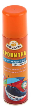 Водоотталкивающая пропитка Pregrada для гладкой кожи, замши, нубука и ткани, многоцветный, 150 мл - интернет магазин Полигон