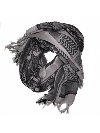 Платок-арафатка, серый 110х110 см хлопок - интернет магазин Полигон
