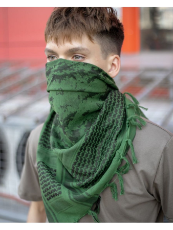 Платок-арафатка, оливковый 110х110 см хлопок - интернет магазин Полигон