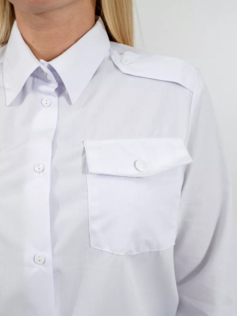 Рубашка РЖД белая (ДЛИН.РУКАВ) женская - интернет магазин Полигон