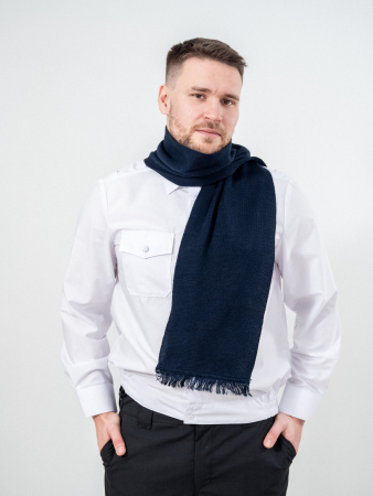 Шарф, синий, пан, шерсть - интернет магазин Полигон