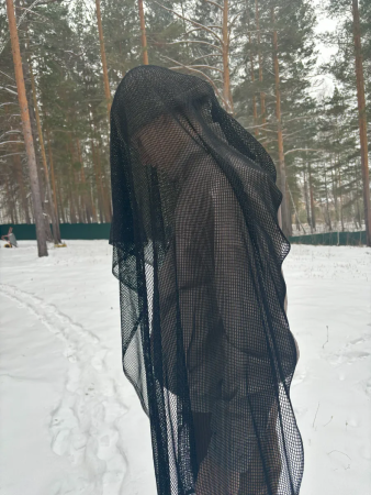 Шарф-сетка, черный - интернет магазин Полигон