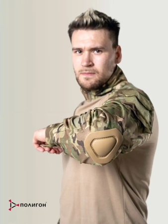 Костюм Тактический: Брюки (наколенники)+Рубашка боевая (налокотники), Цвет Мультикам - интернет магазин Полигон