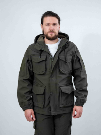 Костюм демисезонный MIOTOIN Т13Х (софтшелл/флис) цвет Хаки - интернет магазин Полигон